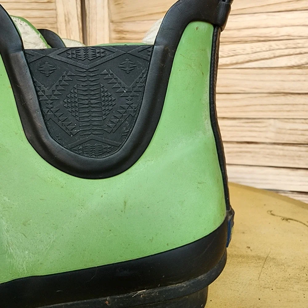 Pendleton Sz 10 Green Rubber Ankle Rain Boots Chelsea Waterproof Spring Pastel